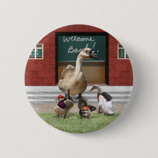 Back to School, Little Ducks! 6 Cm Round Badge