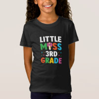 Back To School Little Miss 3rd Grade Typography