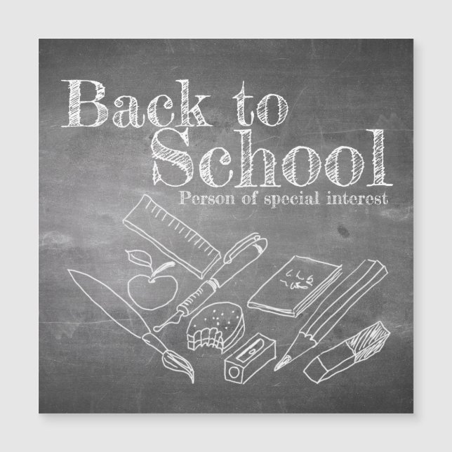 Back to School Magnetic Invitation (Front)