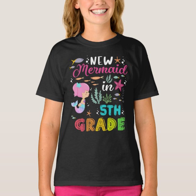 Back to School Mermaid Shirt - 5th Grade (Front)