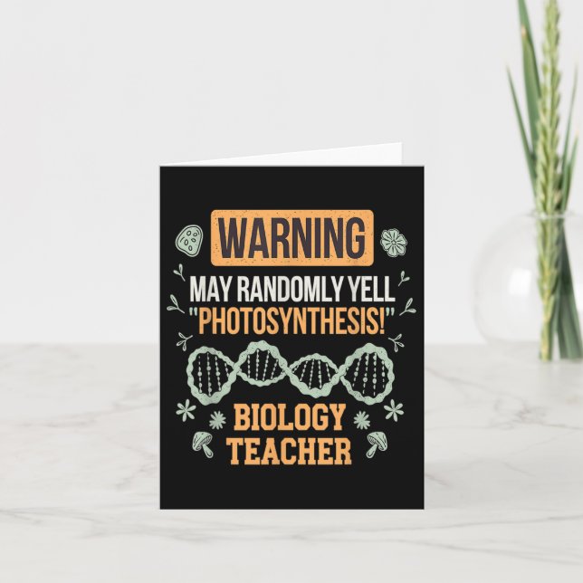 Back To School Microbiology Funny Science Teacher  Card (Front)