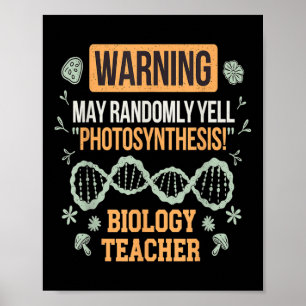 Back To School Microbiology Funny Science Teacher Poster
