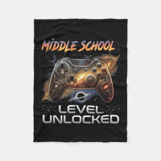 Back To School Middle School Boys Gamer Kid First Fleece Blanket