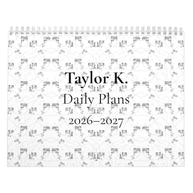 Back-to-School Minimal Line Pattern | Summer Calendar (Cover)