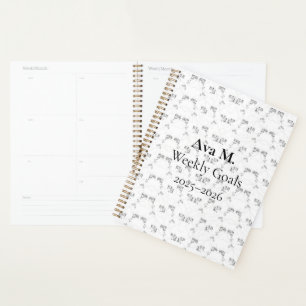 Back-to-School Minimal Line Pattern   Summer Planner