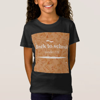 Back to School Mode On Doodle Typography T-Shirt