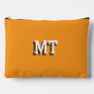 Back to School Monogram Pencil Zipper Bag Orange
