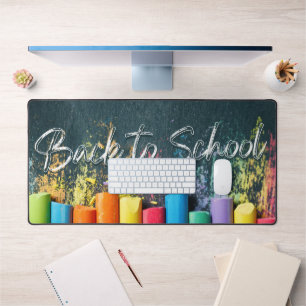 Back To School Multi colour Desk Mat
