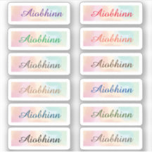 Back to School Name Stickers