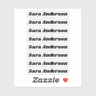 Back to School Name Stickers