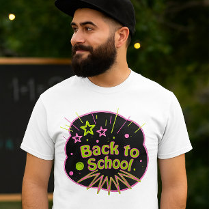 Back to School Neon Pop Art Bright Classroom T-Shirt