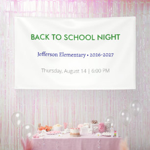 Back to School Night Vinyl Banner – Custom School