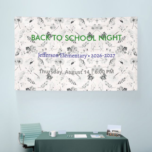 Back to School Night Vinyl Banner – Custom School  (Tradeshow)