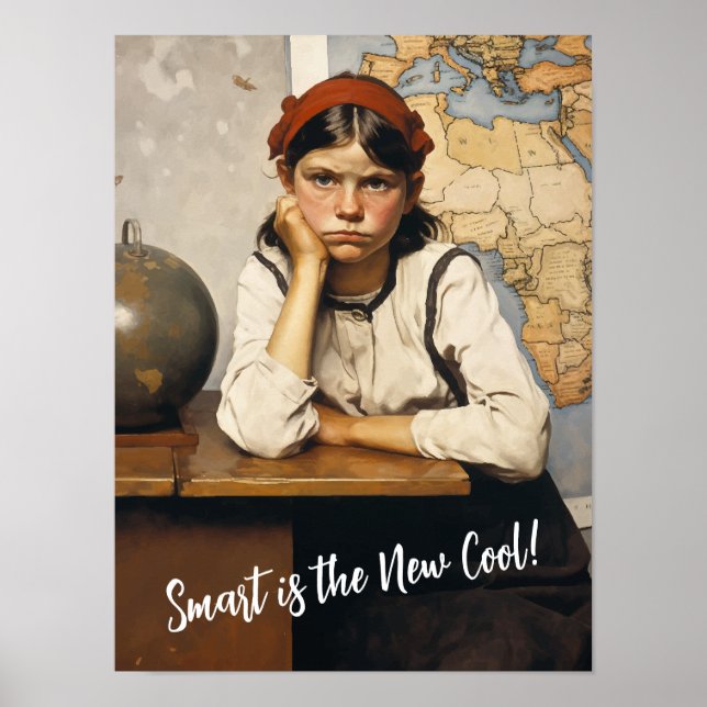 Back to school Norman Rockwell drawings style Poster (Front)