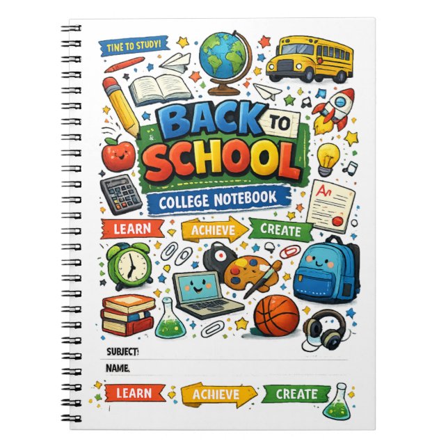 back to school notebook college (Front)