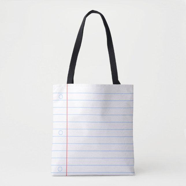 Back to School Notebook Notepad Tote Bag (Front)