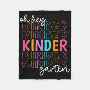 Back To School Oh Hey Kindergarten Teachers Women Fleece Blanket