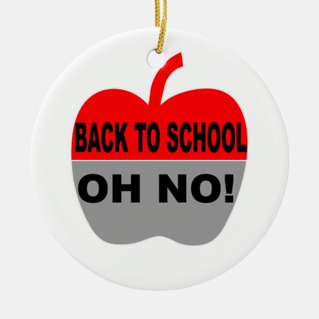 Back To School Oh No Ceramic Tree Decoration (Front)