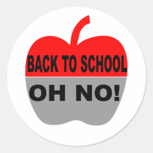 Back To School Oh No Classic Round Sticker