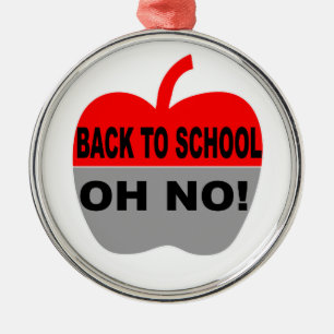 Back To School Oh No Metal Tree Decoration