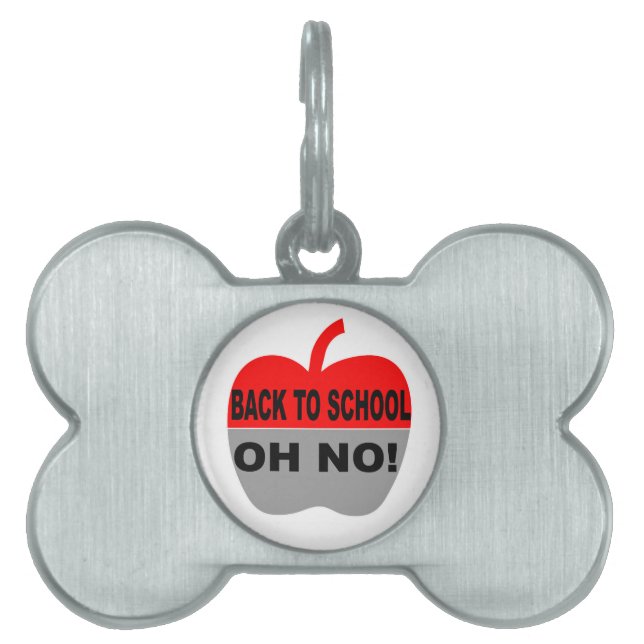 Back To School Oh No Pet Name Tag (Front)