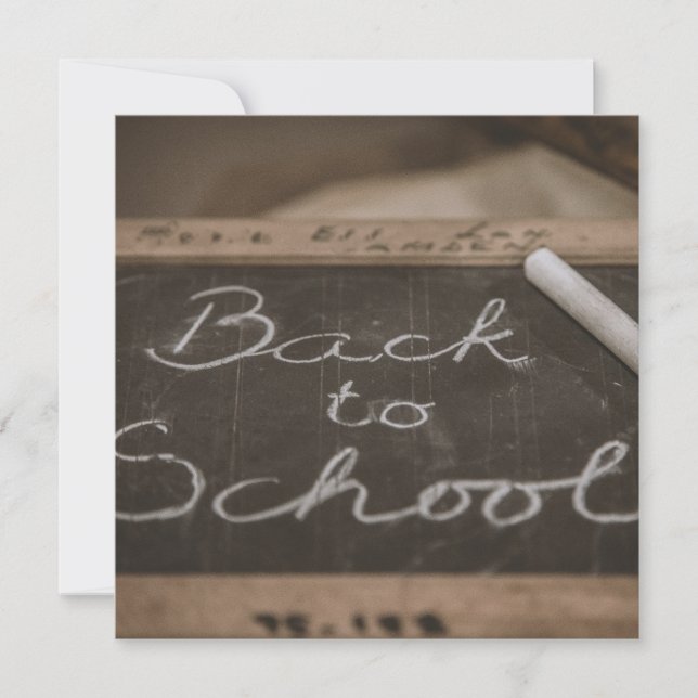 Back to School on an old school slate (Front)