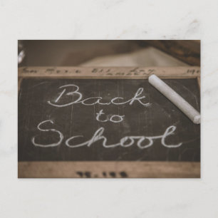 Back to School on an old school slate Holiday Postcard