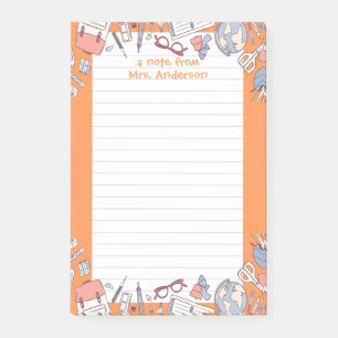Back to School Orange Post-it Notes