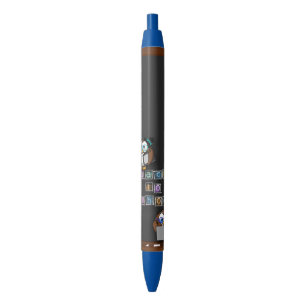 back to school owl blue ink pen
