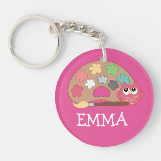 Back to School OWL Name Backpack tag Teacher Gift  Key Ring