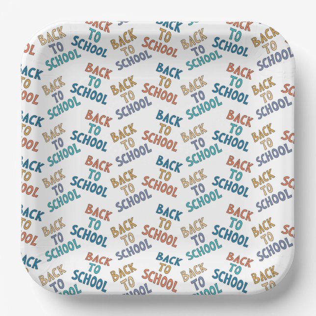 Back to School Paper Plates, Classroom Welcome Plate (Front)