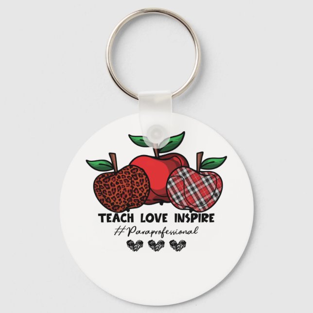 Back To School Paraprofessional For Teacher Key Ring (Front)