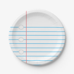 Back to School Party Note Paper Plate