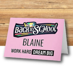 Back to School Personalised Greeting card