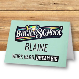 Back to School Personalised Greeting card