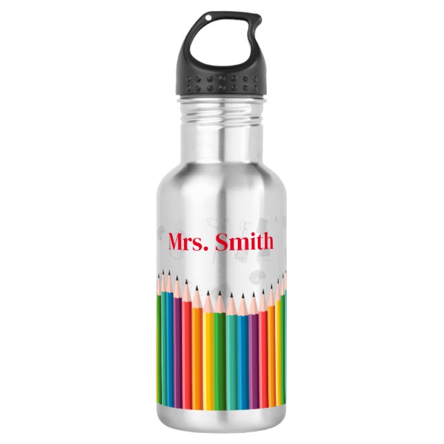 Back to School | Personalised Teacher  532 Ml Water Bottle (Front)