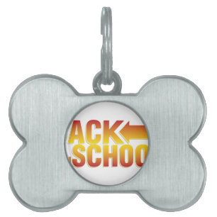 back to school pet name tag