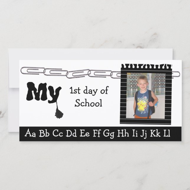 Back to school photocard announcement (Front)