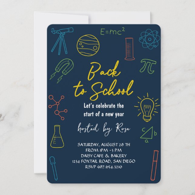 Back to School Picnic Celebration Invitation (Front)
