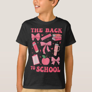 Back To School Pink Coquette Bow Pencil Book Editi T-Shirt