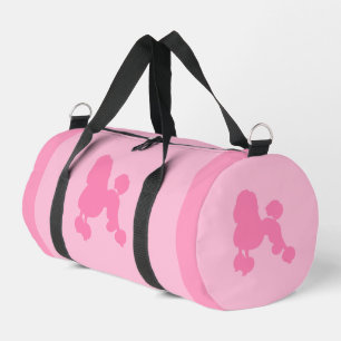 Back To School Pink Poodle Small  Duffle Bag