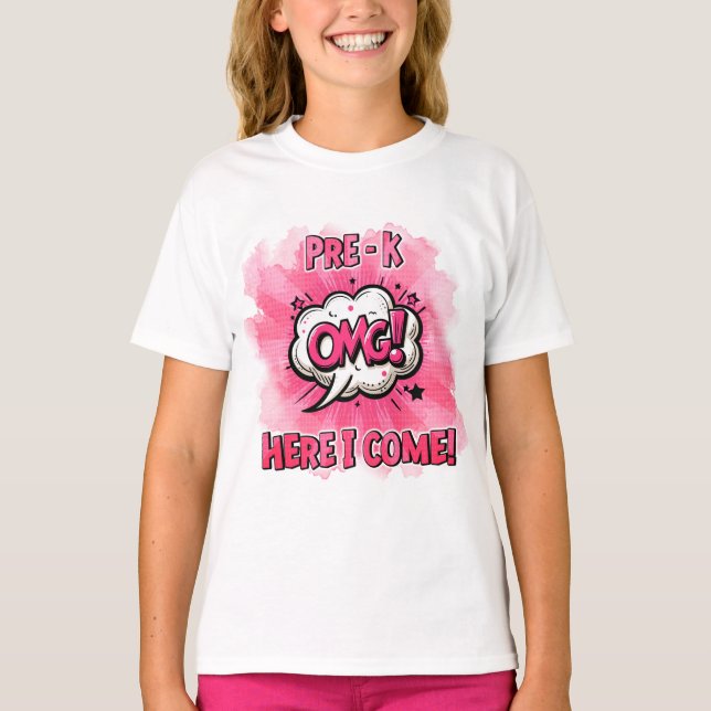 Back To School Pre-K Comic Style T-Shirt (Front)