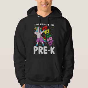 Back To School Pre K Dabbing Unicorn Kids Girls Hoodie