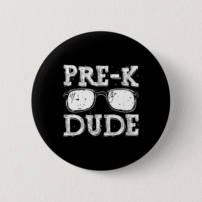 Back To School Pre-k Dude  6 Cm Round Badge (Front)