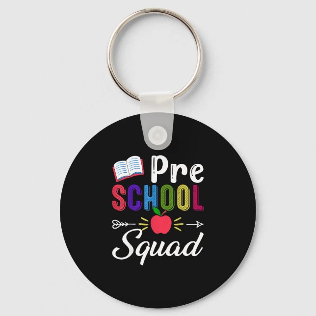 Back to school pre-k teacher student preschool key ring (Front)