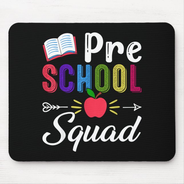 Back to school pre-k teacher student preschool mouse pad (Front)