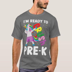 Back To School PreK Dabbing Unicorn Kids Girls T-Shirt