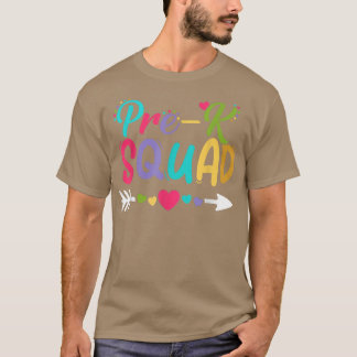 Back To School PreK Squad Teacher Student Kids  T-Shirt