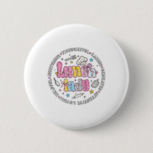 Back To School Preppy Coquette Bow Lunch Lady Squa 6 Cm Round Badge