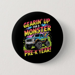 Back To School Preschool Pre-k Monster Truck First 6 Cm Round Badge